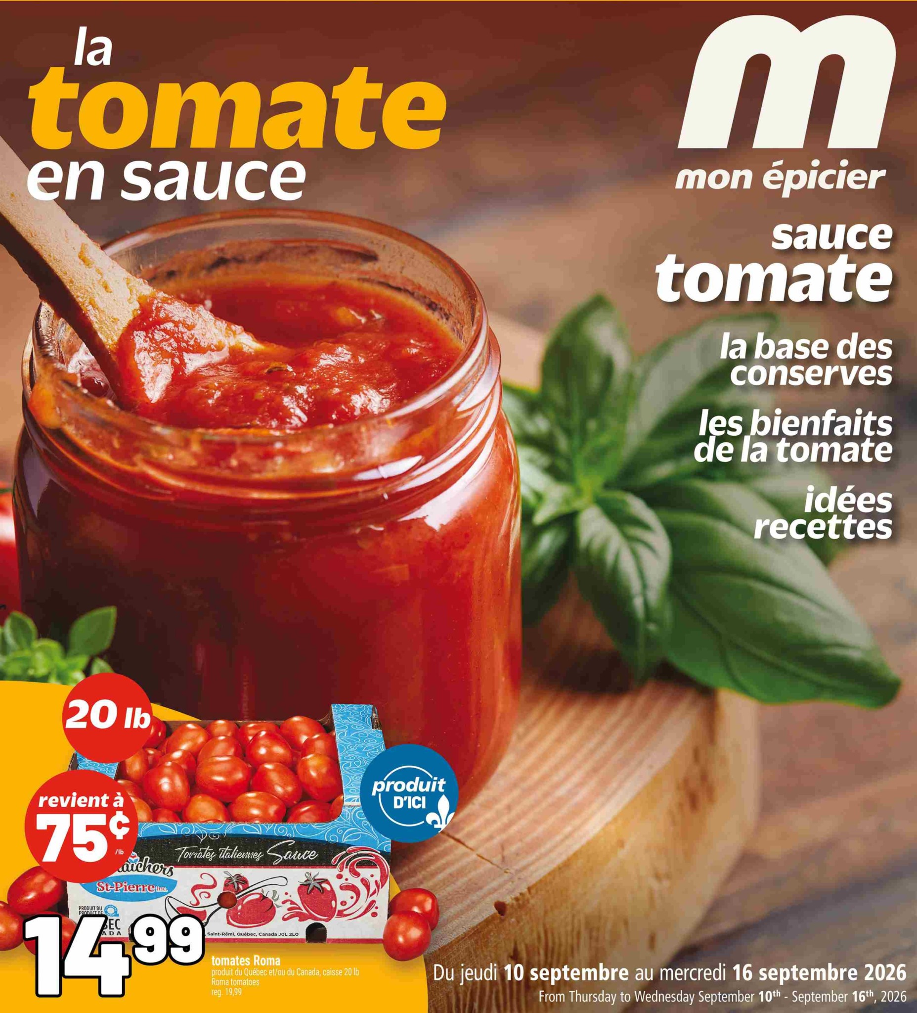 metro - New Metro - Tomato Sauce Booklet Flyer for This Week – 2026-09-10 to 2026-09-16