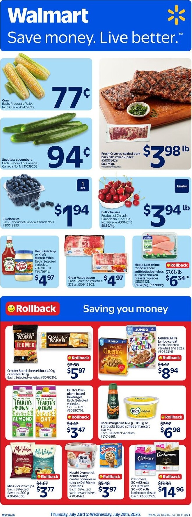 walmart - Walmart Flyer Valid from 2026-07-23 to 2026-07-29 - page: 1