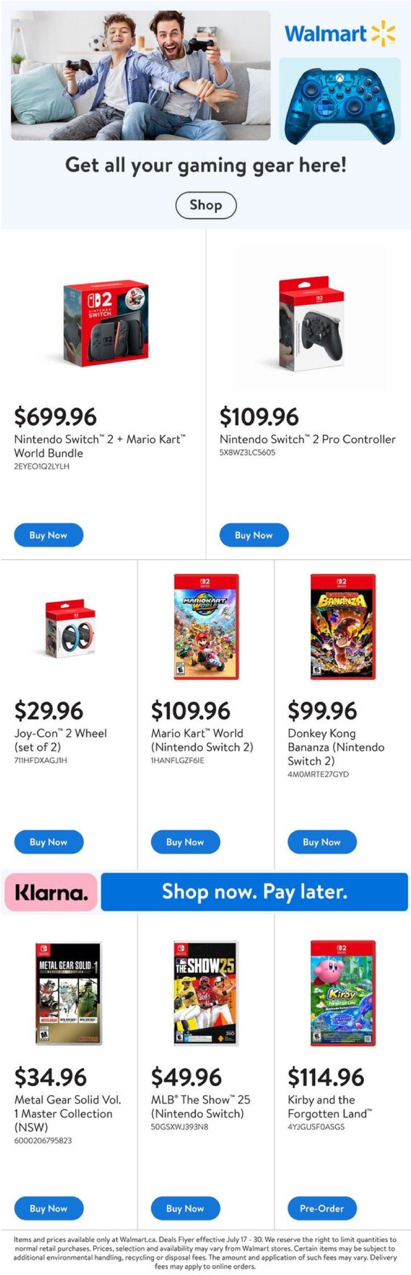 walmart - Walmart - Gaming Guide flyer valid from 07-17 - 07-30 - page: 1