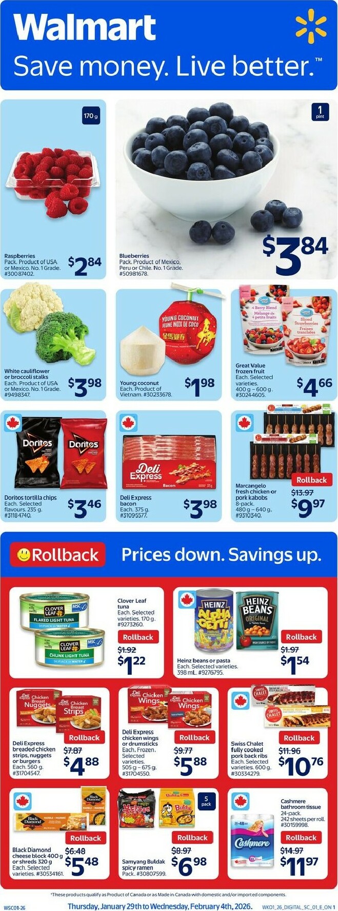 walmart - Walmart Flyer Valid From 01-29 to 02-04 - page: 1