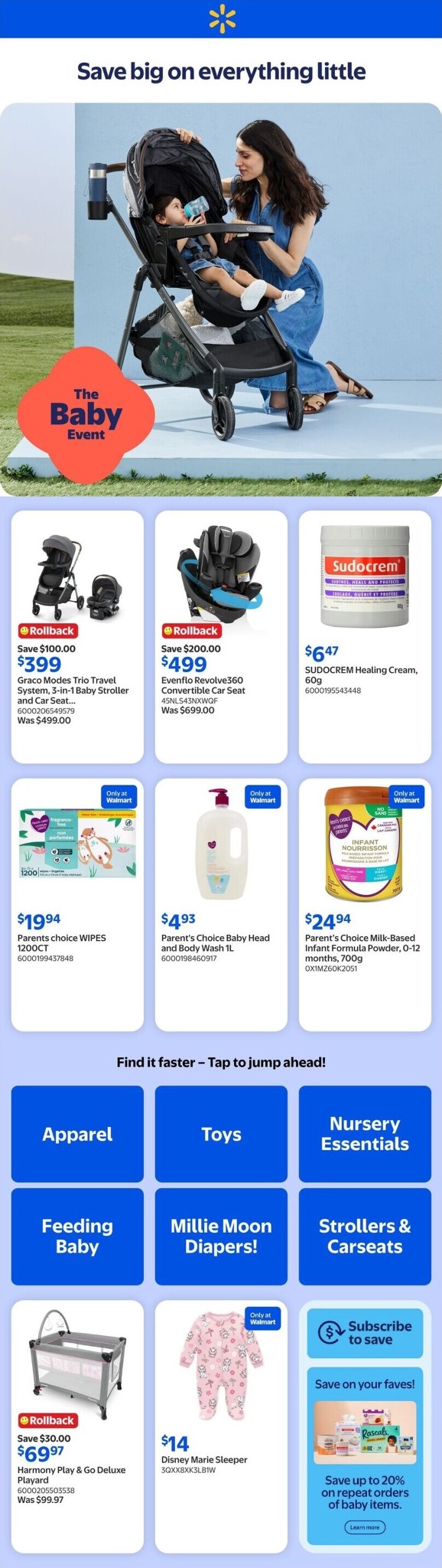 walmart - Walmart - The Baby Event Flyer Valid from 2026-04-16 to 2026-05-13 - page: 1