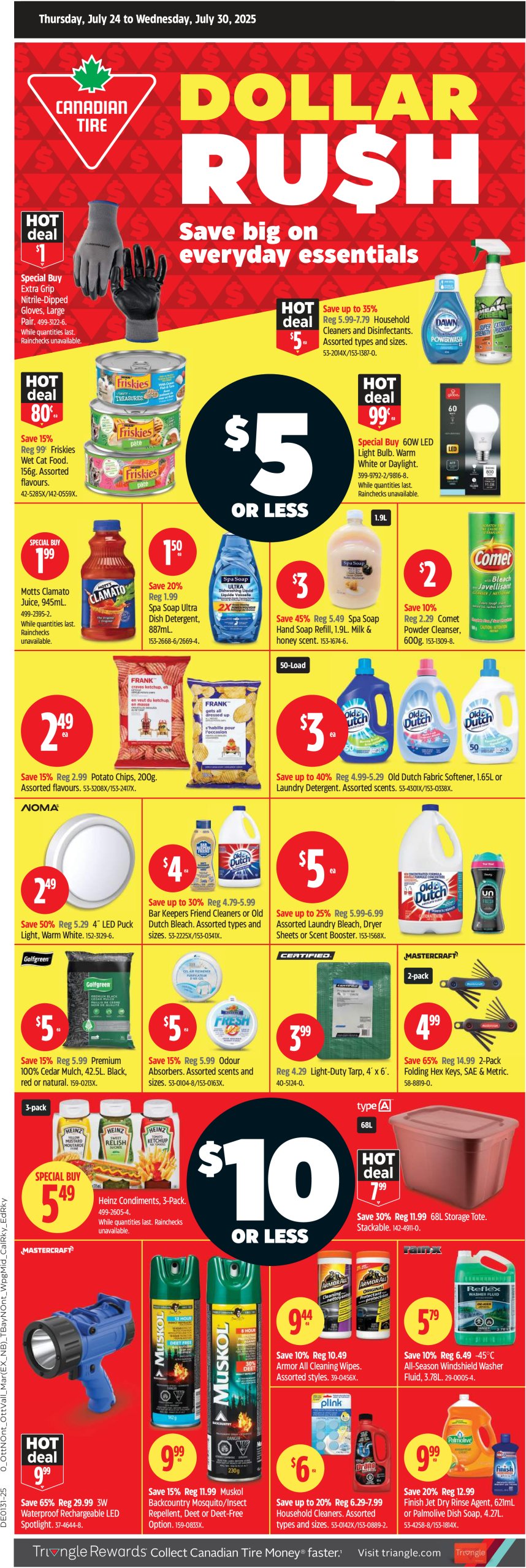 canadian-tire - Canadian Tire - Dollar Rush flyer valid from 07-24 - 07-30