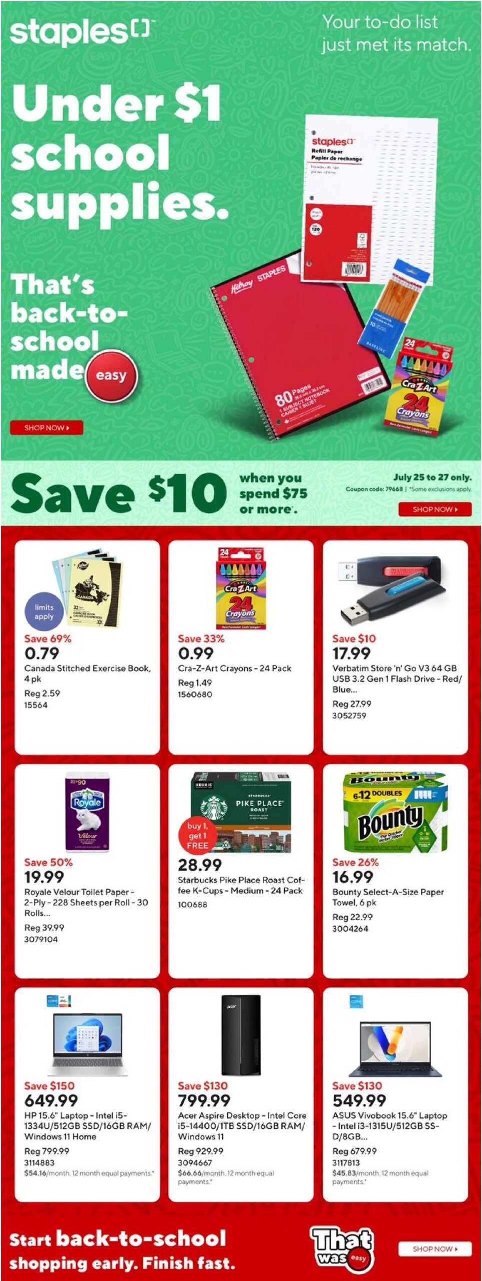staples - Staples flyer valid from 07-25 - 07-31 - page: 1
