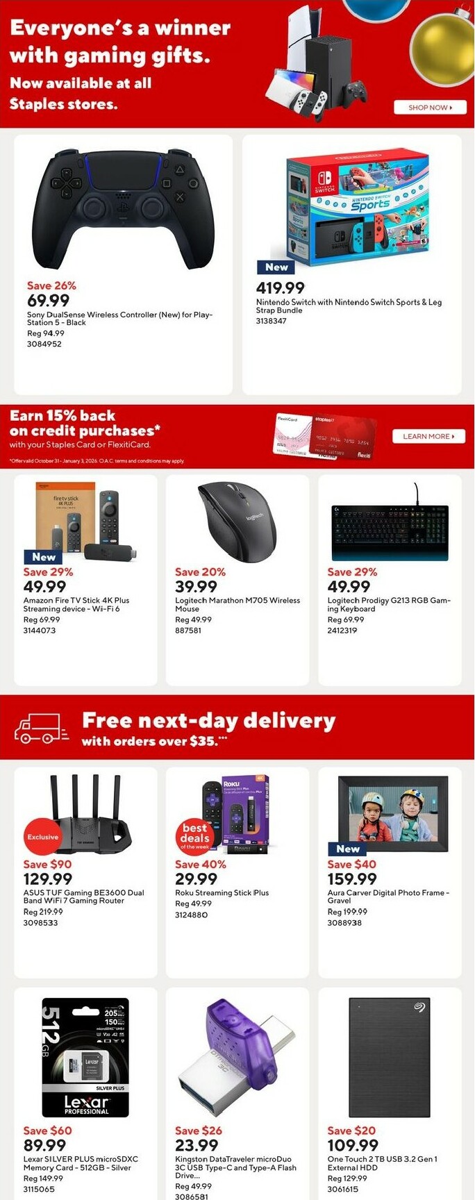 staples - Staples Flyer Valid From 12-05 to 12-11 - page: 13