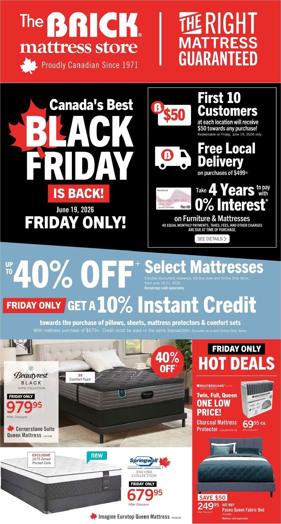 the-brick - The Brick Mattress Store Flyer Valid from 2026-06-18 to 2026-06-21 - page: 1