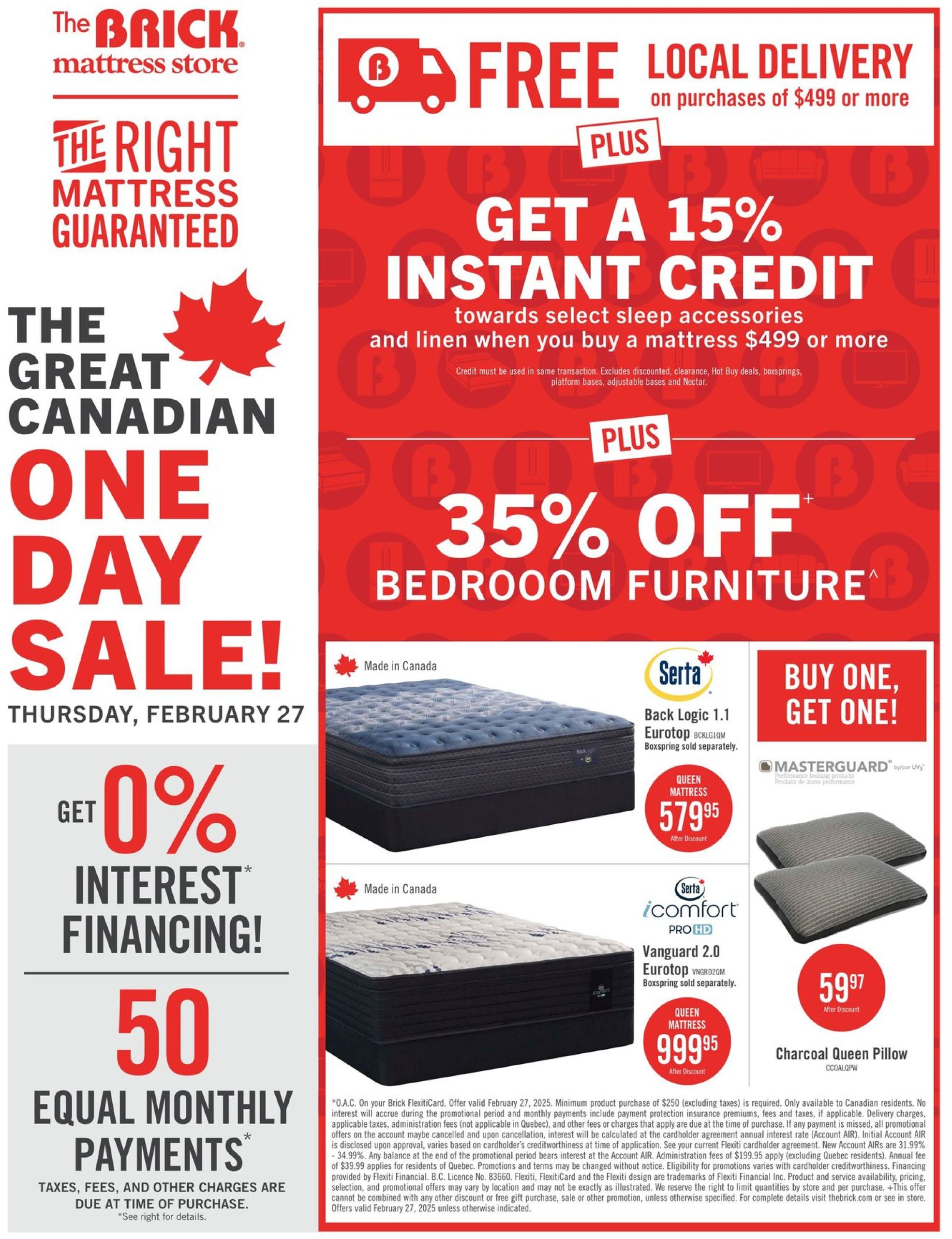 the-brick - The Brick - One Day Sale flyer valid from 02-27 - 02-27