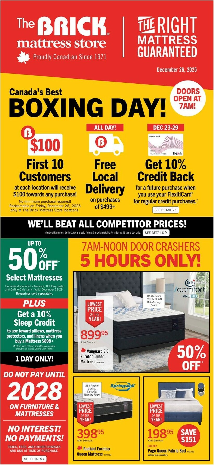 the-brick - The Brick Mattress Store Flyer Valid From 12-23 to 12-29