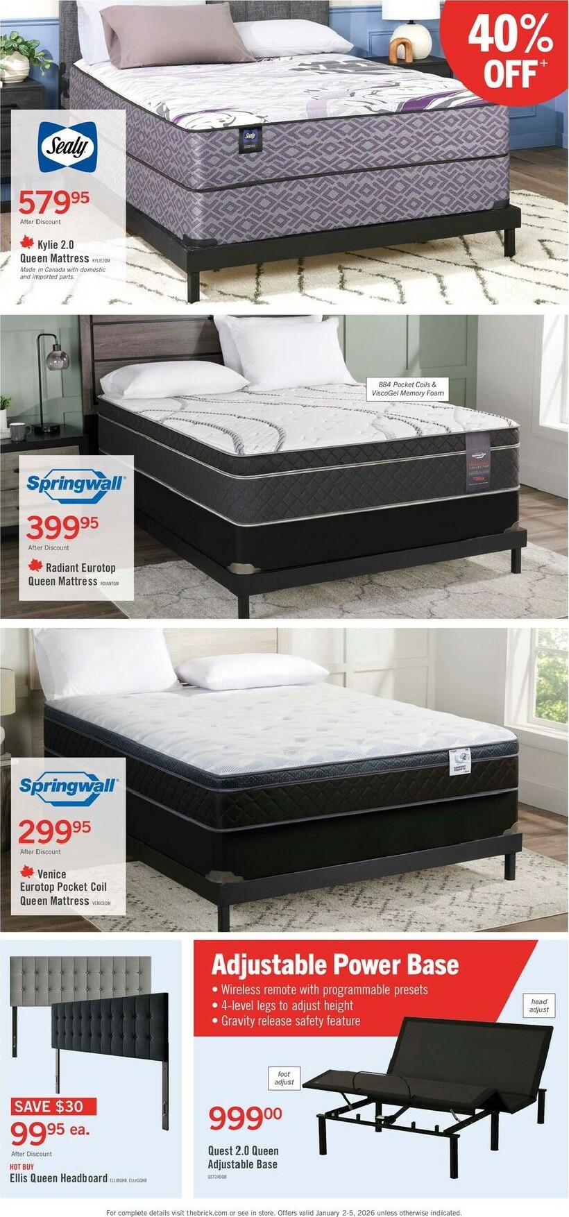 the-brick - The Brick Mattress Store Flyer Valid From 12-30 to 01-12 - page: 2