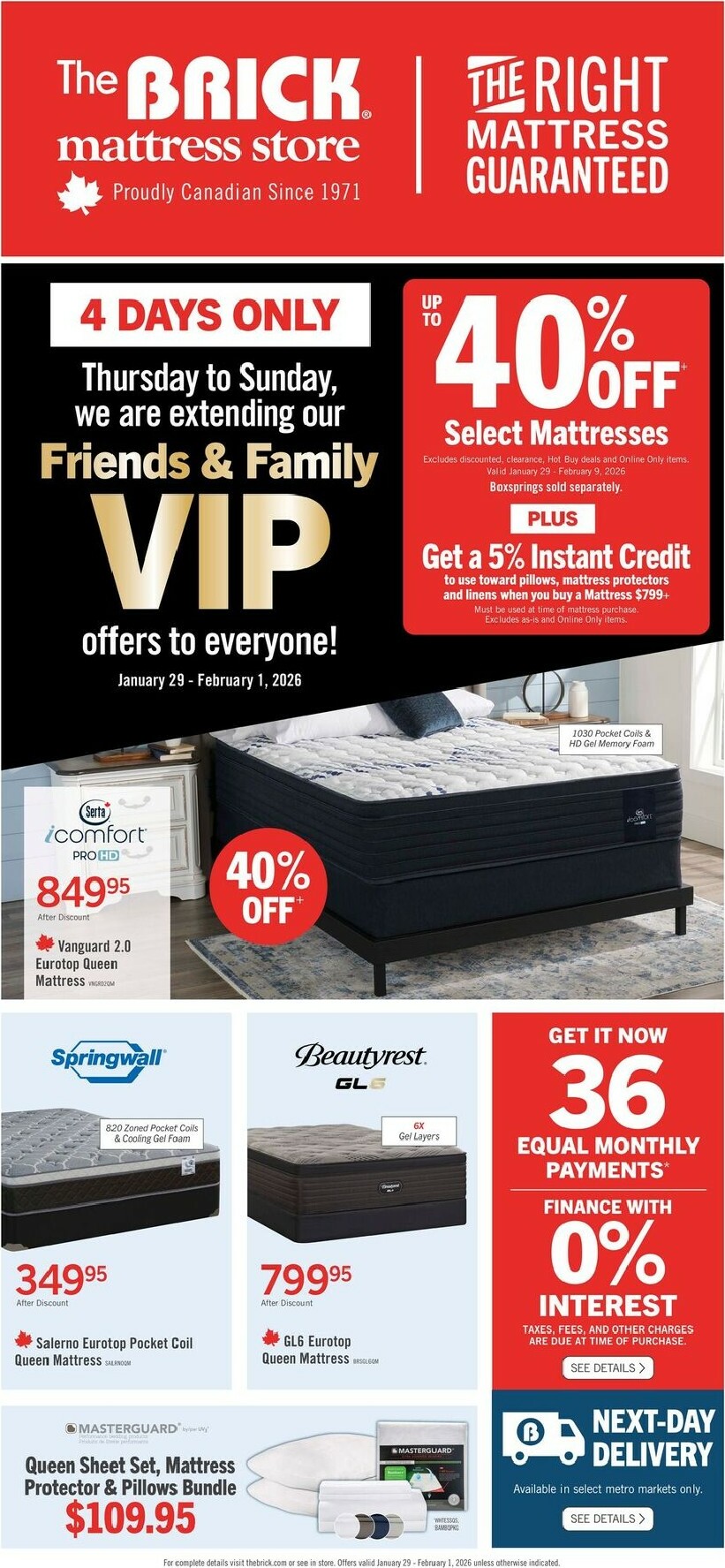 the-brick - The Brick Mattress Store Flyer Valid From 01-29 to 02-09 - page: 1