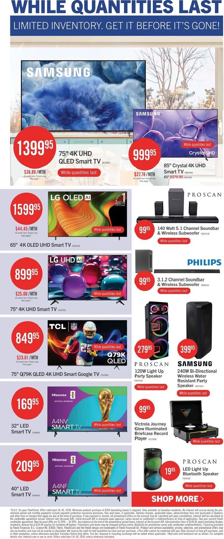 the-brick - The Brick - Electronics Flyer Valid from 2026-04-24 to 2026-04-30 - page: 3