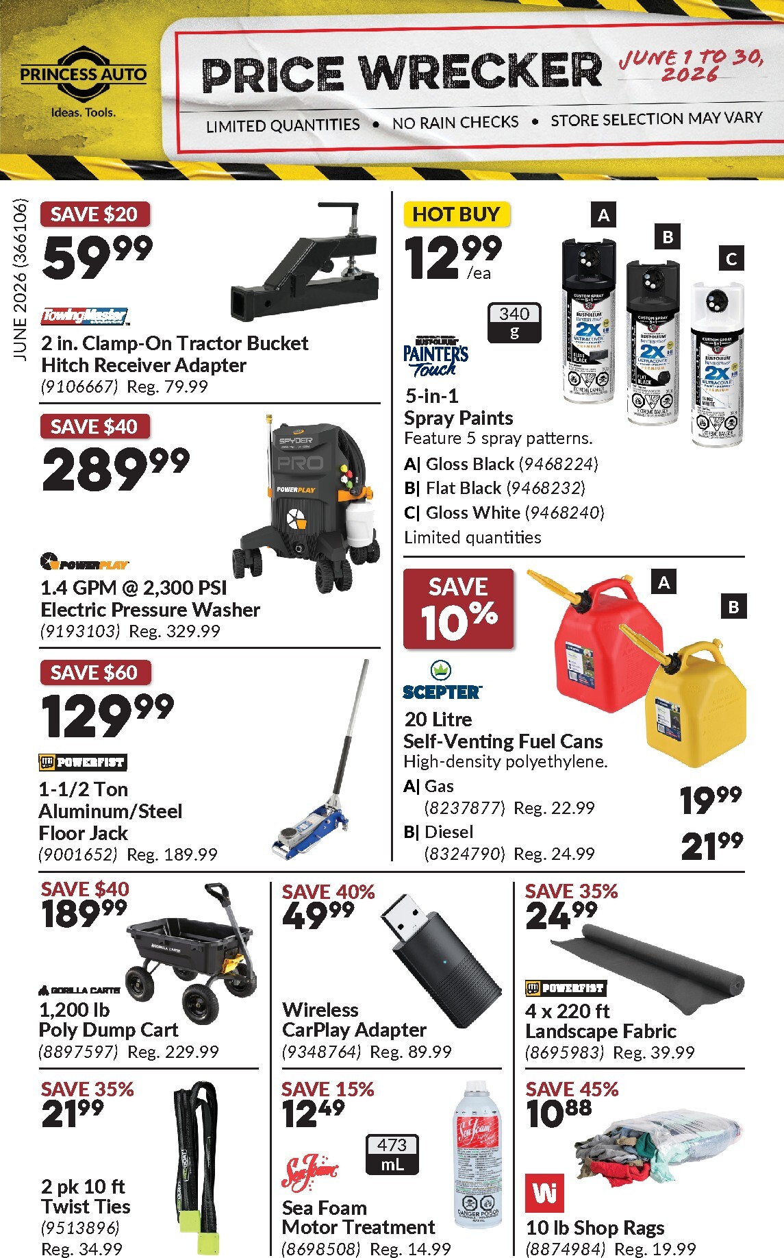 princess-auto - Princess Auto - Price Wrecker Flyer Valid from 2026-06-01 to 2026-06-30 - page: 1