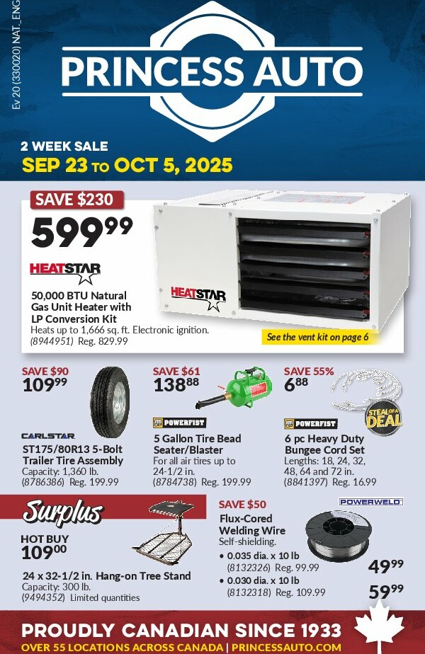 princess-auto - Princess Auto flyer valid from 09-23 - 10-05