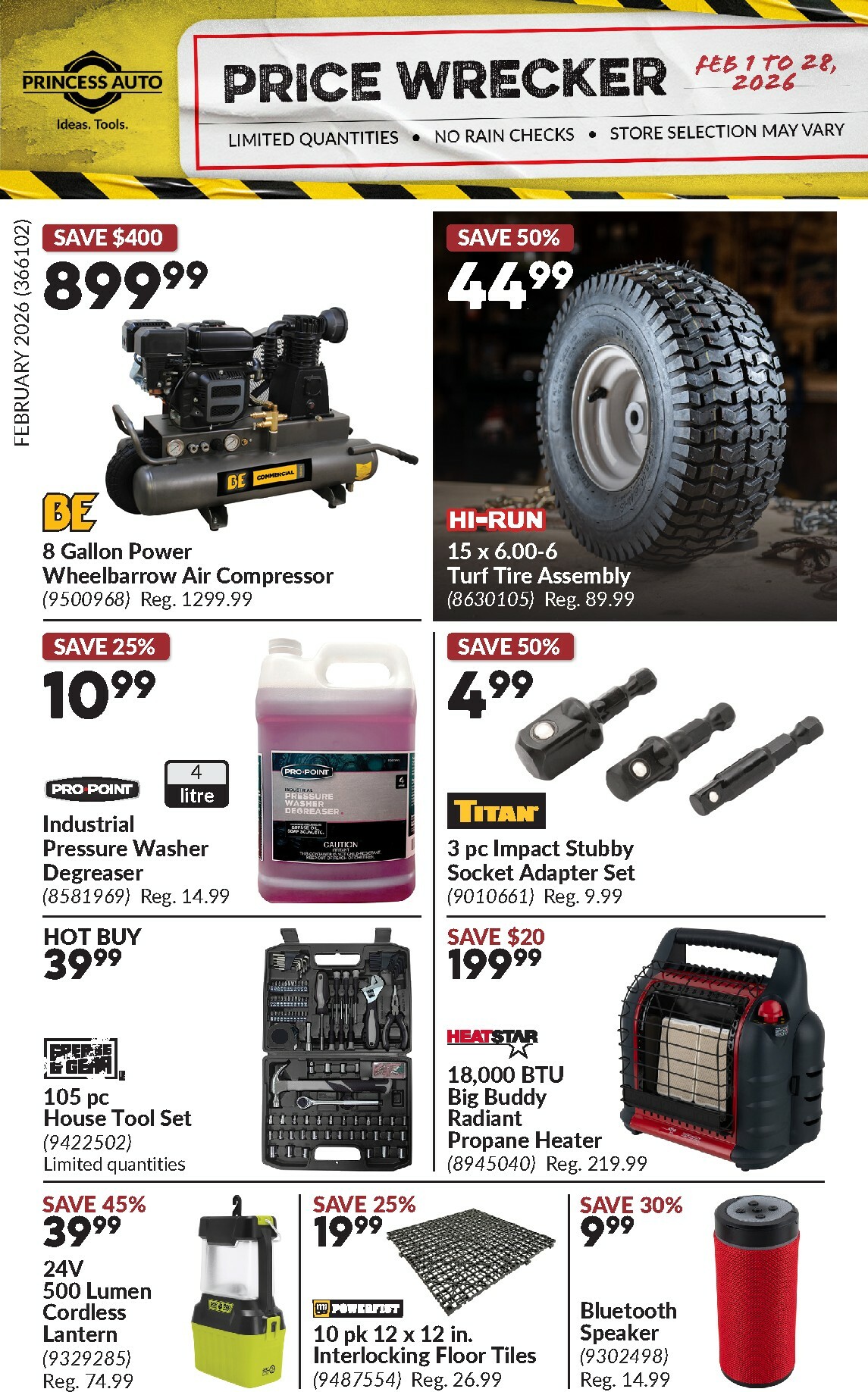 princess-auto - Princess Auto - Price Wrecker Flyer Valid From 2026-02-01 to 2026-02-28