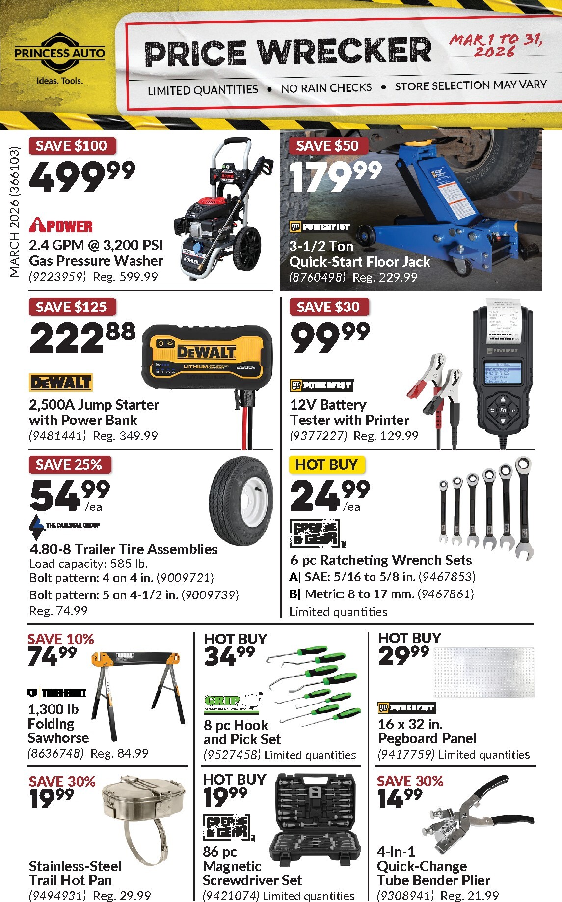 princess-auto - Princess Auto - Price Wrecker Flyer Valid From 2026-03-01 to 2026-03-31