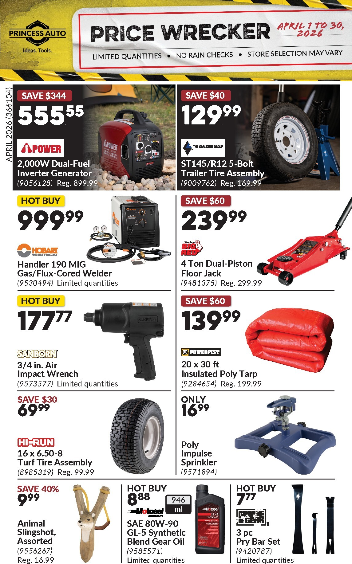 princess-auto - Princess Auto - Price Wrecker Flyer Valid From 2026-04-01 to 2026-04-30