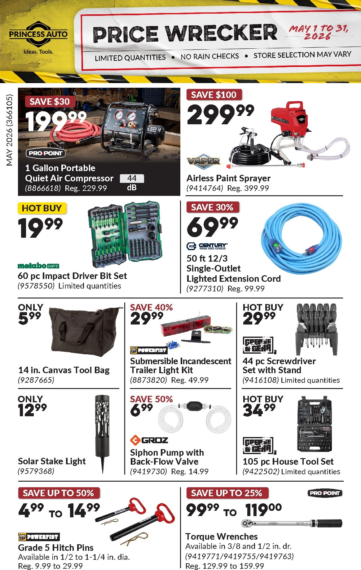 princess-auto - Princess Auto - Price Wrecker Flyer Valid from 2026-05-01 to 2026-05-31 - page: 1