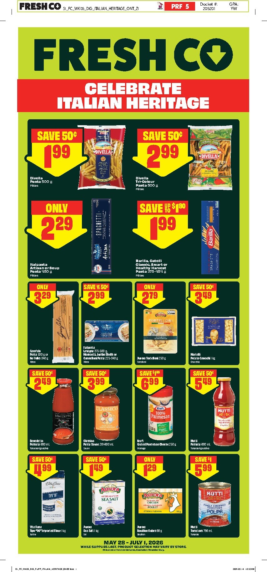 freshco - New Freshco - Italian Heritage Flyer for This Week – 2026-05-28 to 2026-07-01