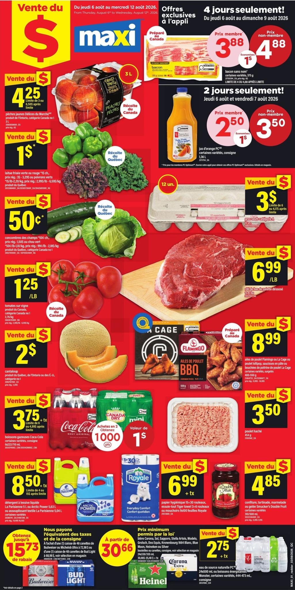 maxi - New Maxi Flyer for This Week – 2026-08-06 to 2026-08-12 - page: 1