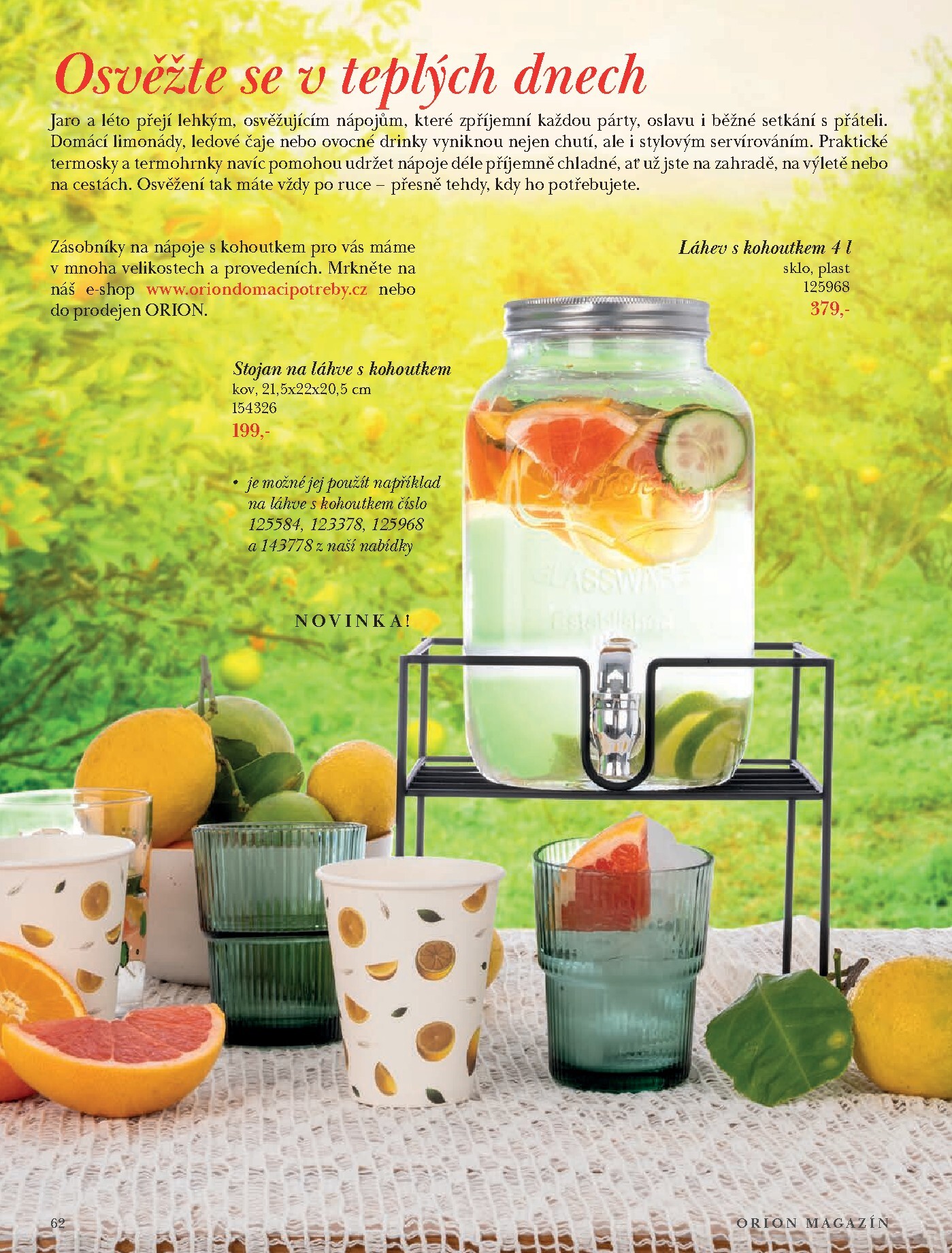 orion - Orion - Jaro & Léto leták platný od neděle 15.03.2026 do pondělí 31.08.2026 - page: 62