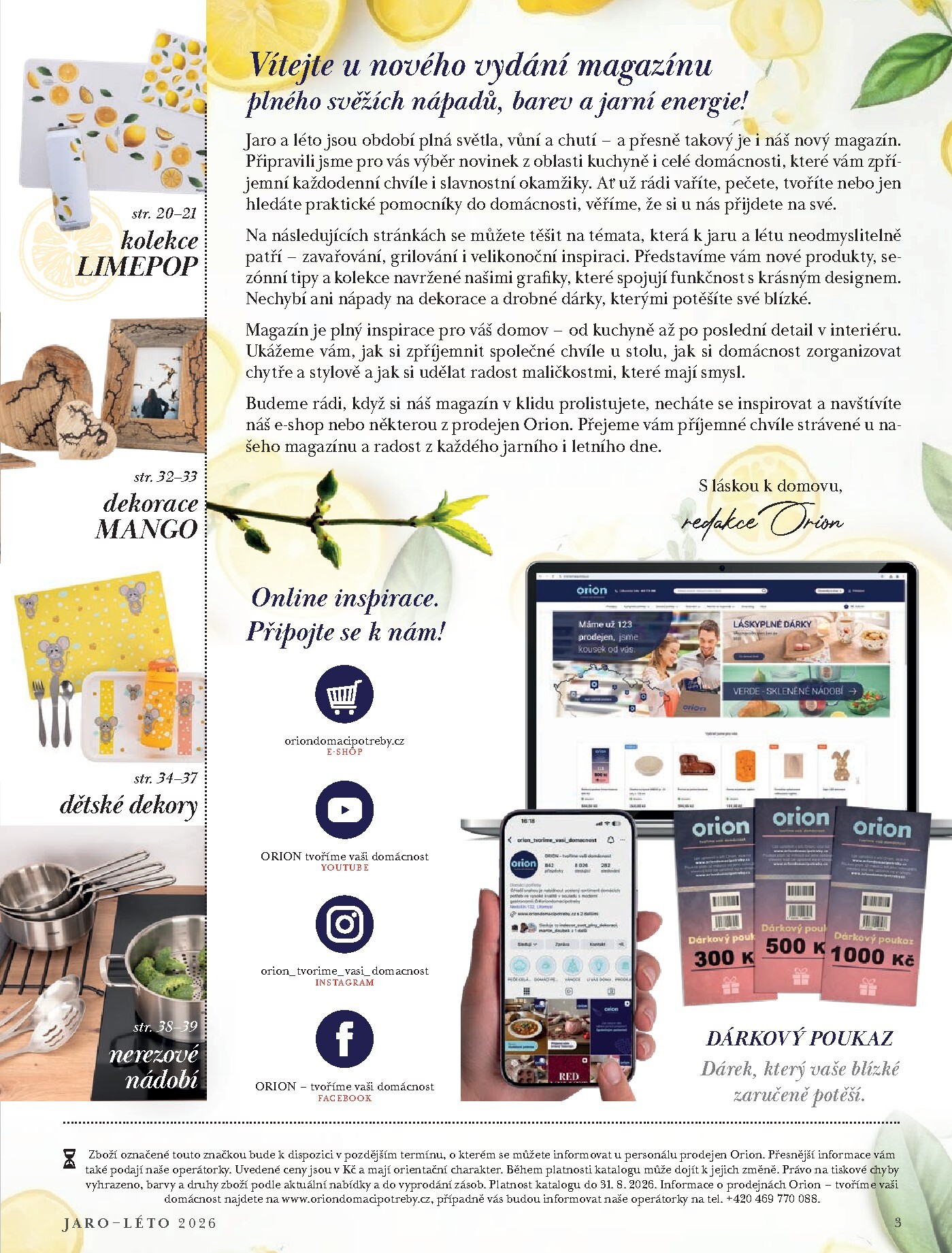 orion - Orion - Jaro & Léto leták platný od neděle 15.03.2026 do pondělí 31.08.2026 - page: 3