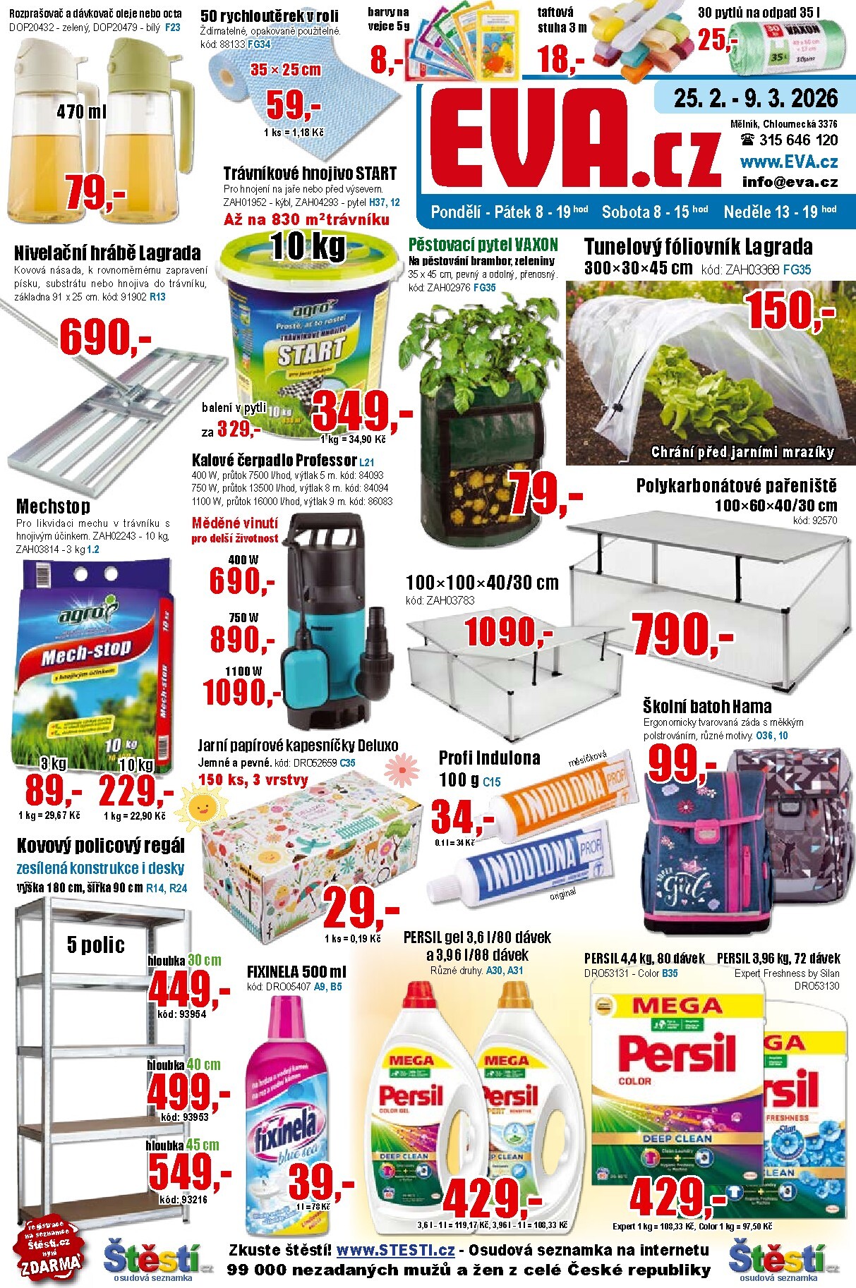eva-cz - EVA.cz leták platný od středy 25.02.2026 do pondělí 09.03.2026