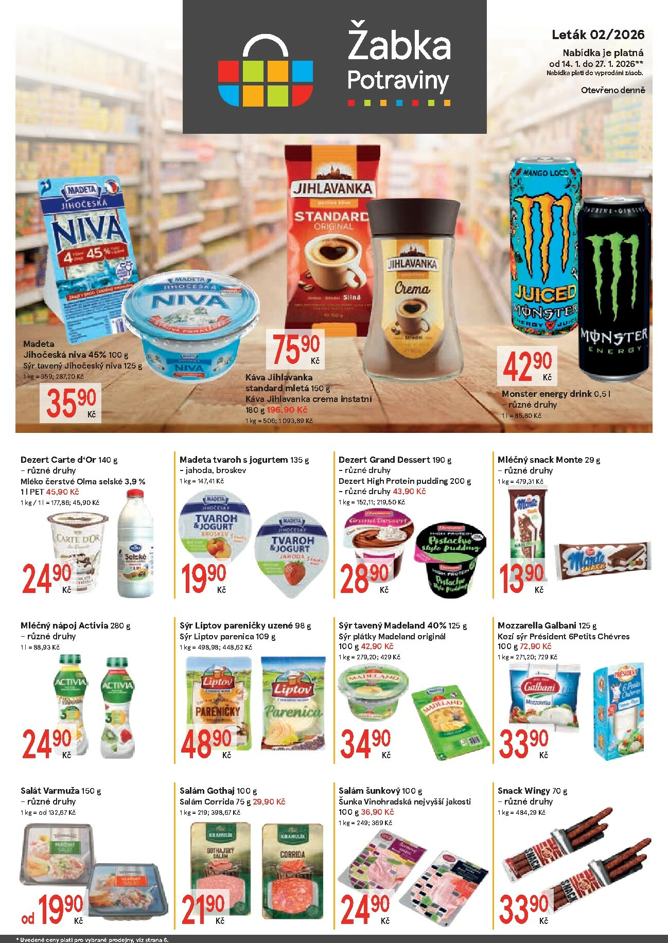 zabka - Aktuální leták Žabka od 14.01. do 27.01.