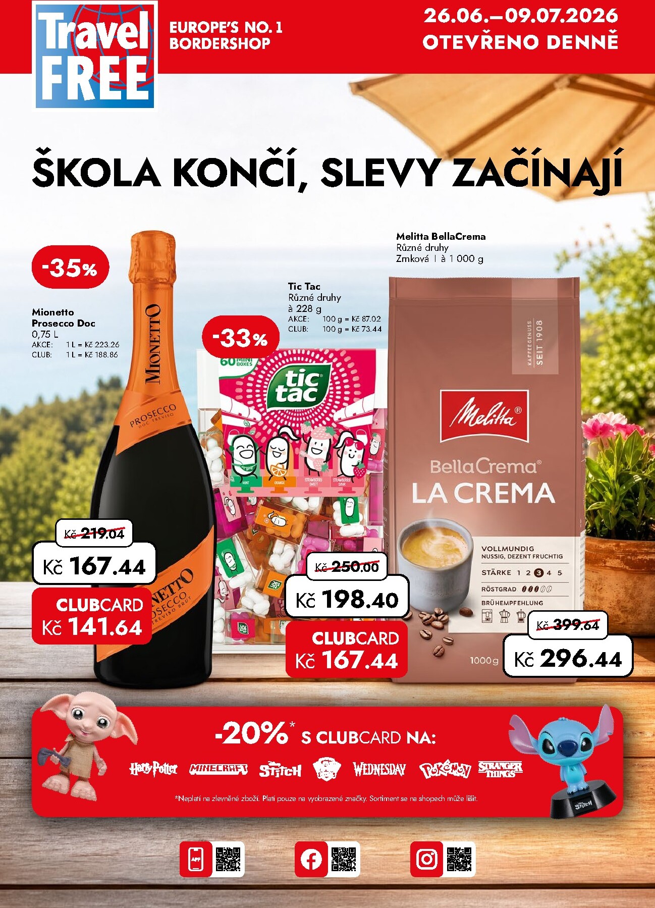 travel-free - Aktuální Travel FREE leták platný od pátku 26.06.2026 do čtvrtka 09.07.2026