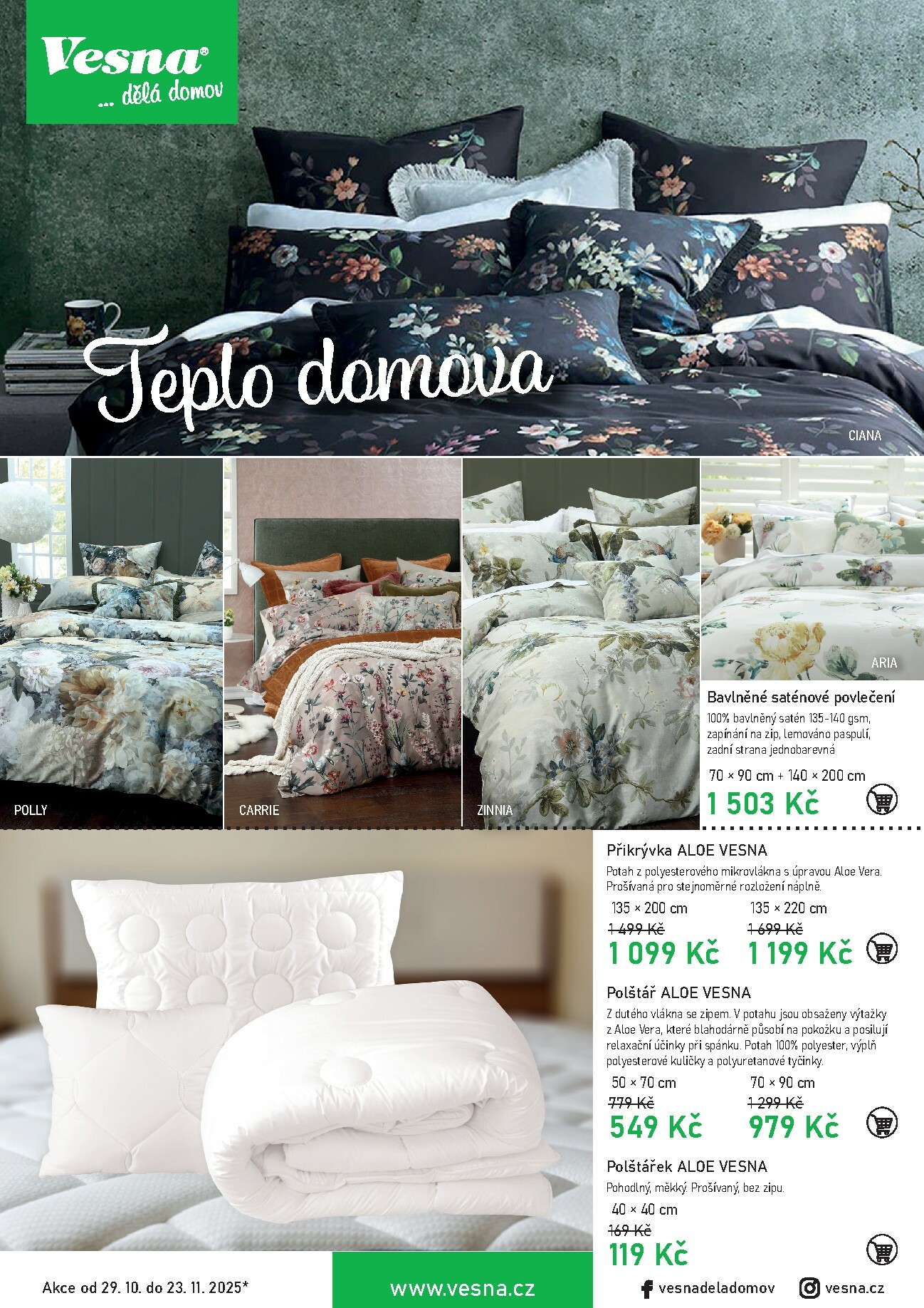 vesna - Aktuální leták Vesna - Teplo domova od 29.10. do 23.11.