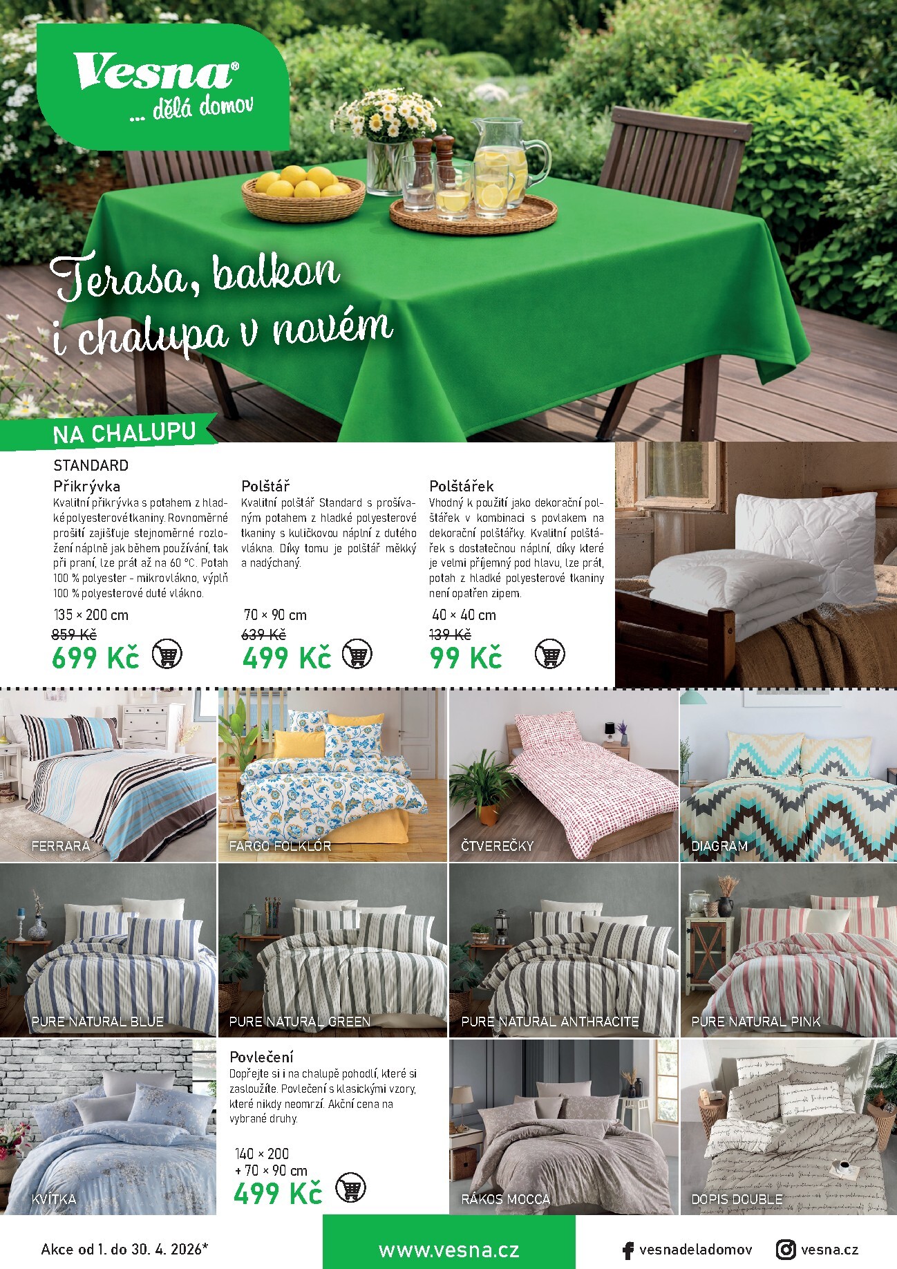 vesna - Vesna leták platný od středy 01.04.2026 do čtvrtka 30.04.2026 - page: 1