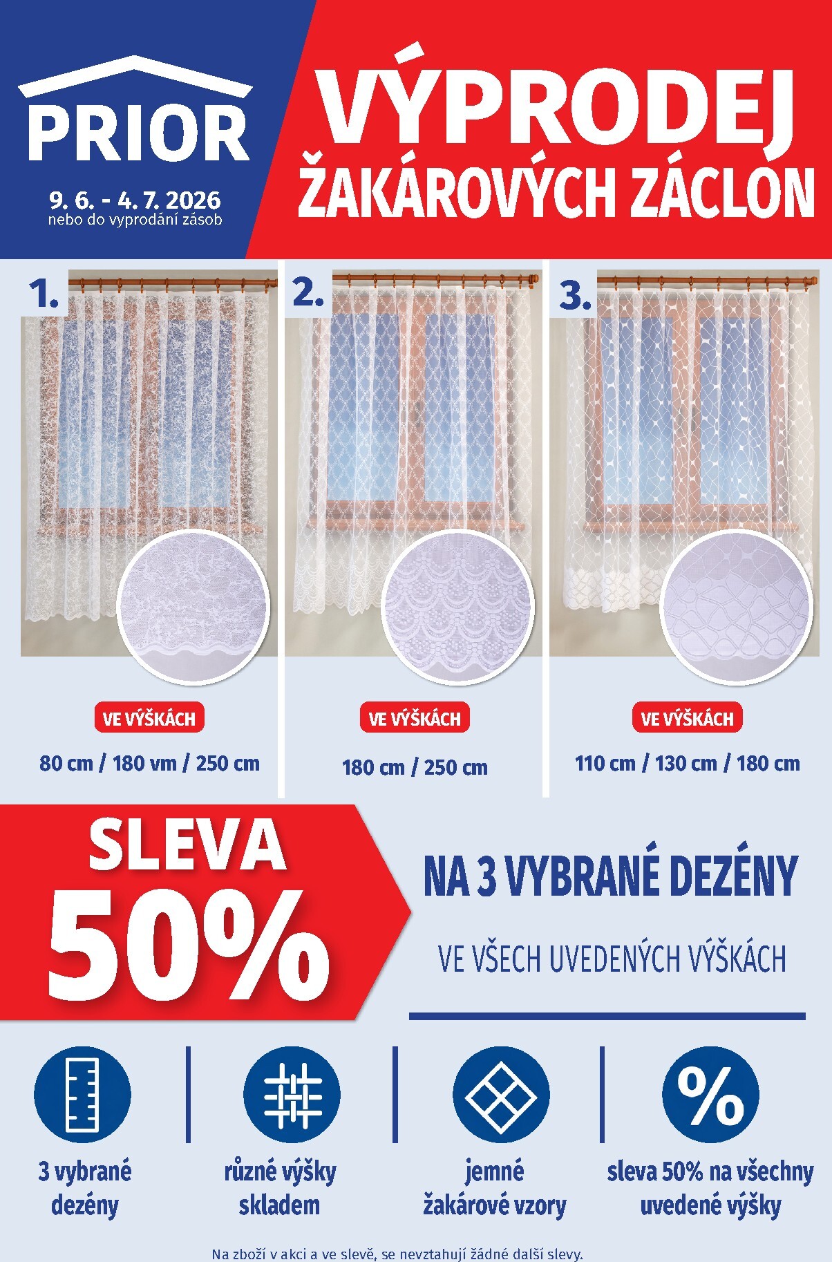 prior - Aktuální Prior - Záclony leták platný od úterý 09.06.2026 do soboty 04.07.2026