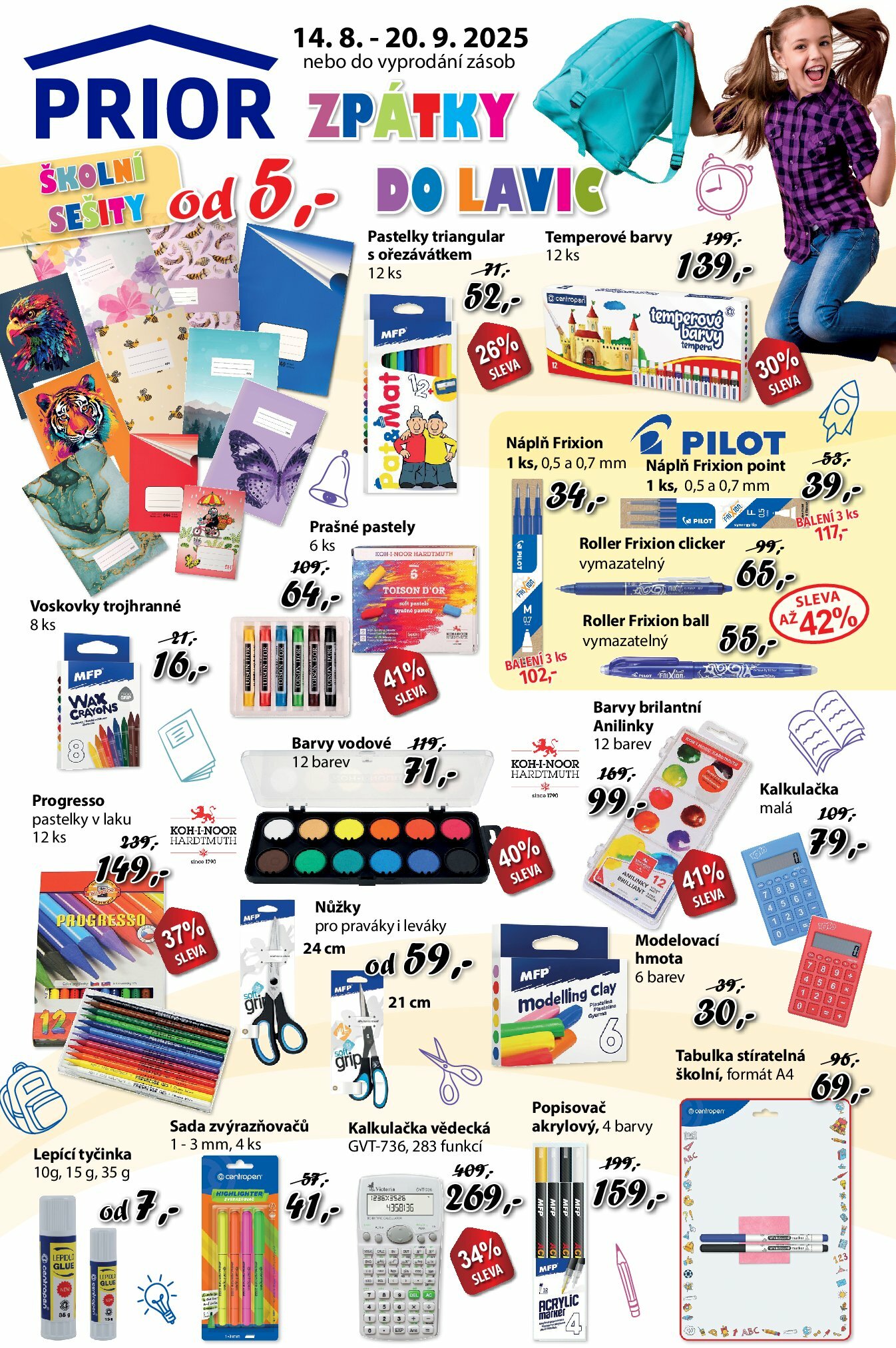 prior - Leták Prior - Školní potřeby od 14.08. do 20.09.