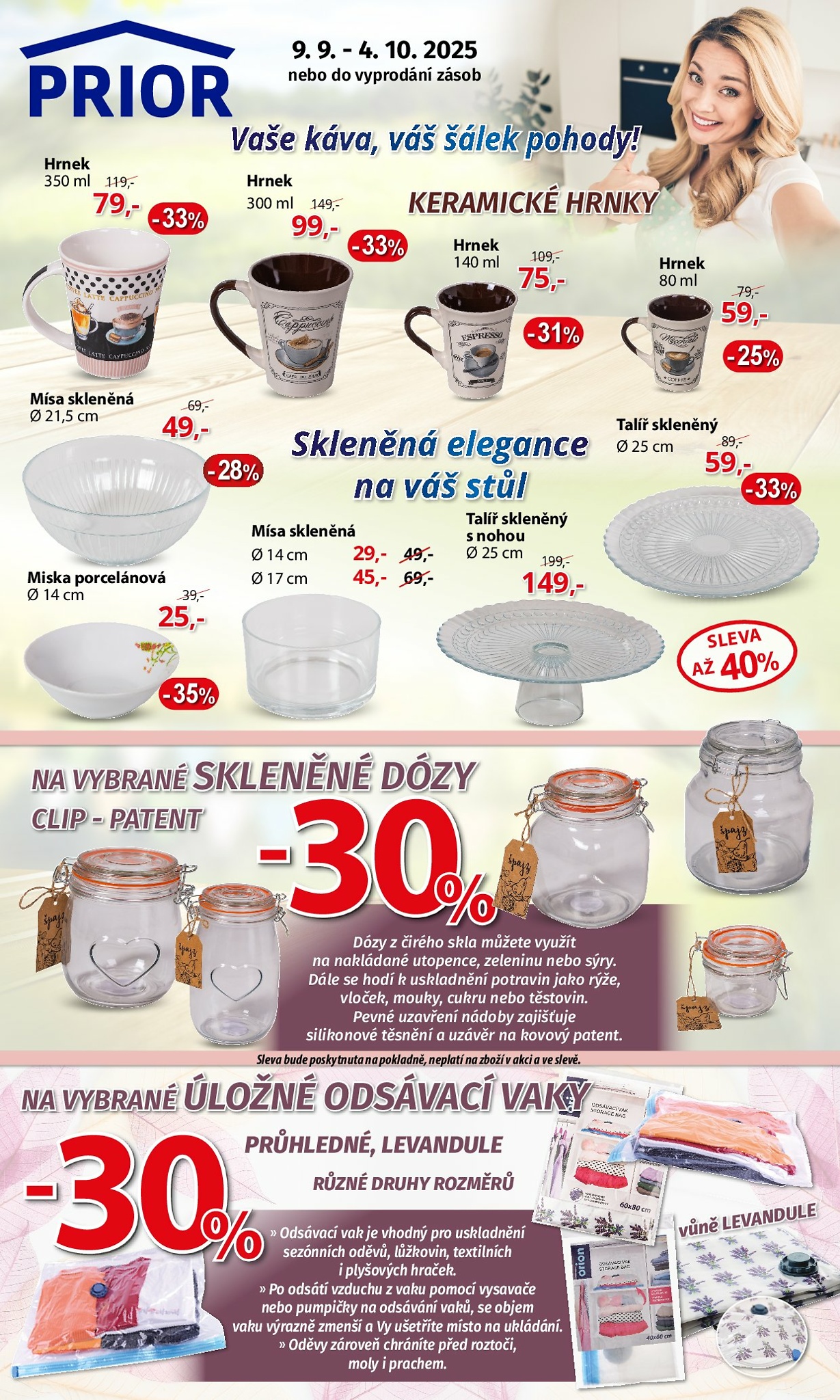 prior - Leták Prior - Domácí potřeby od 09.09. do 04.10.