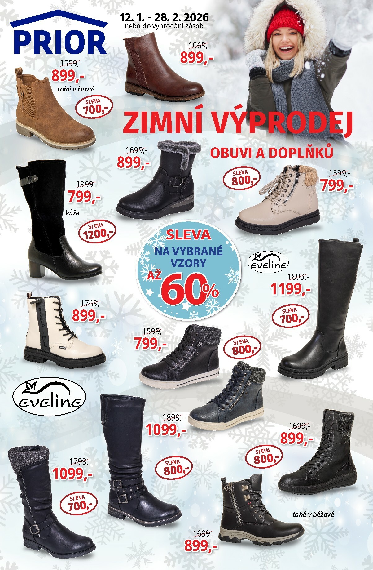 prior - Aktuální leták Prior - Obuv a doplňky od 12.01. do 28.02.