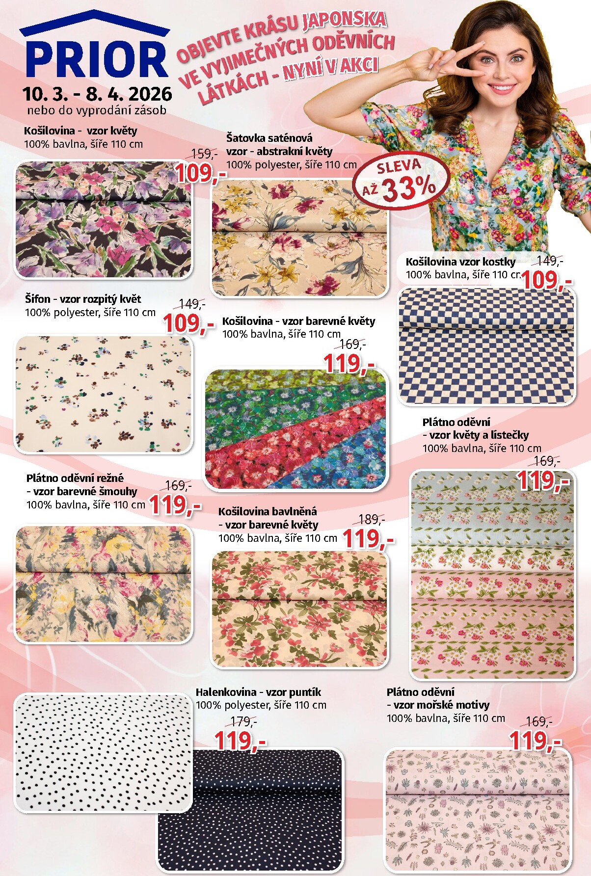 prior - Prior - Látky leták platný od úterý 10.03.2026 do středy 08.04.2026