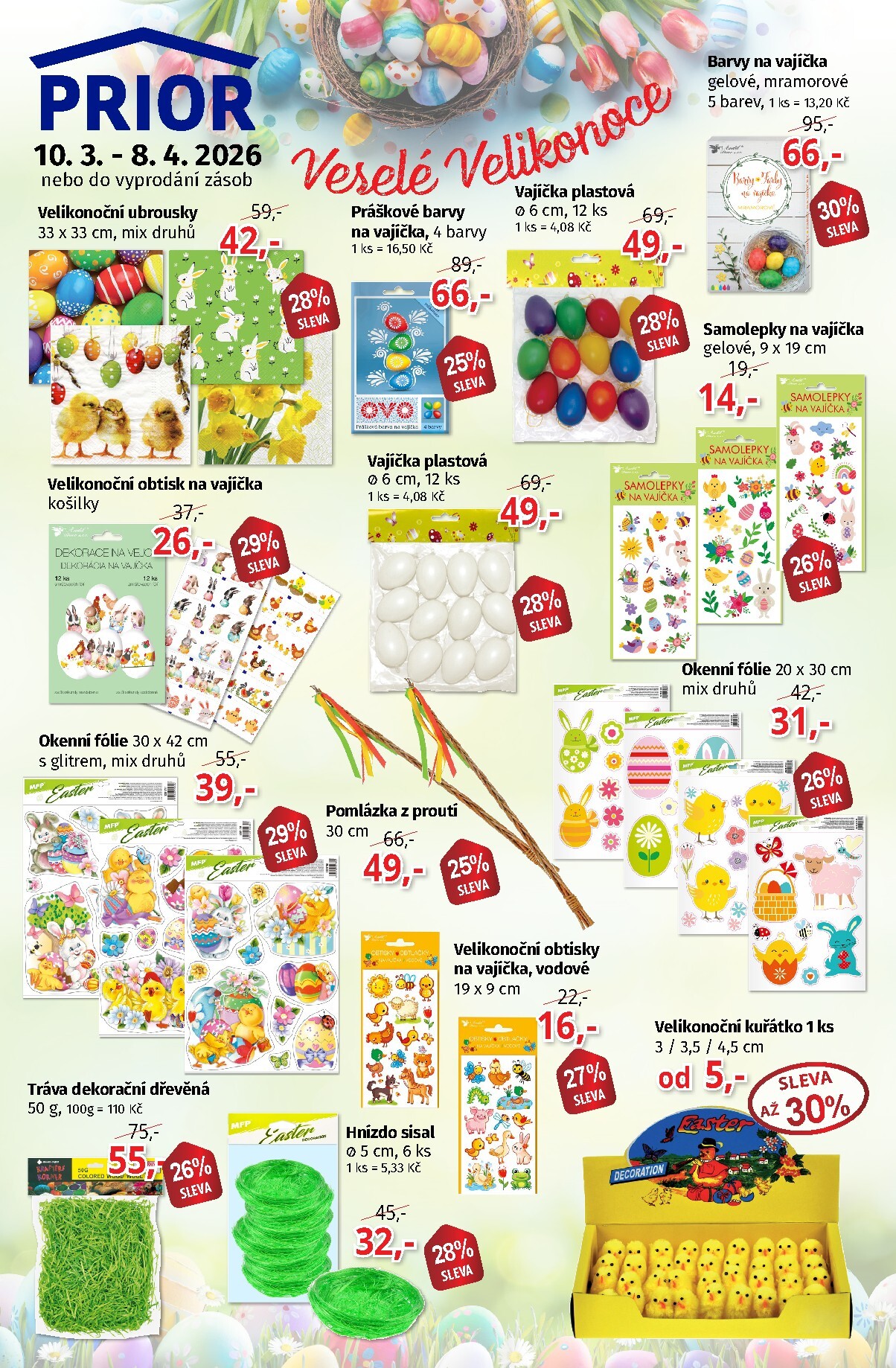 prior - Prior - Veselé Velikonoce leták platný od úterý 10.03.2026 do středy 08.04.2026 - page: 1