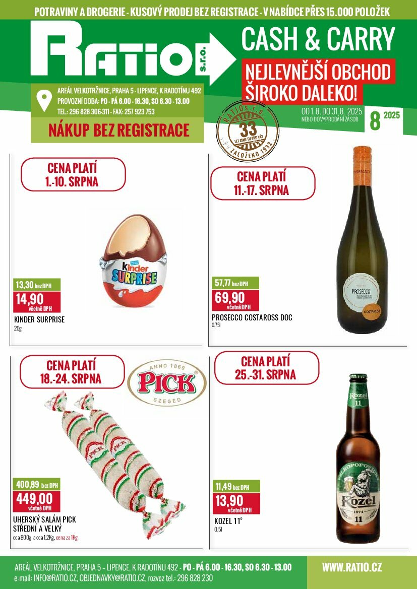 ratio - Leták Ratio od 01.08. do 31.08.
