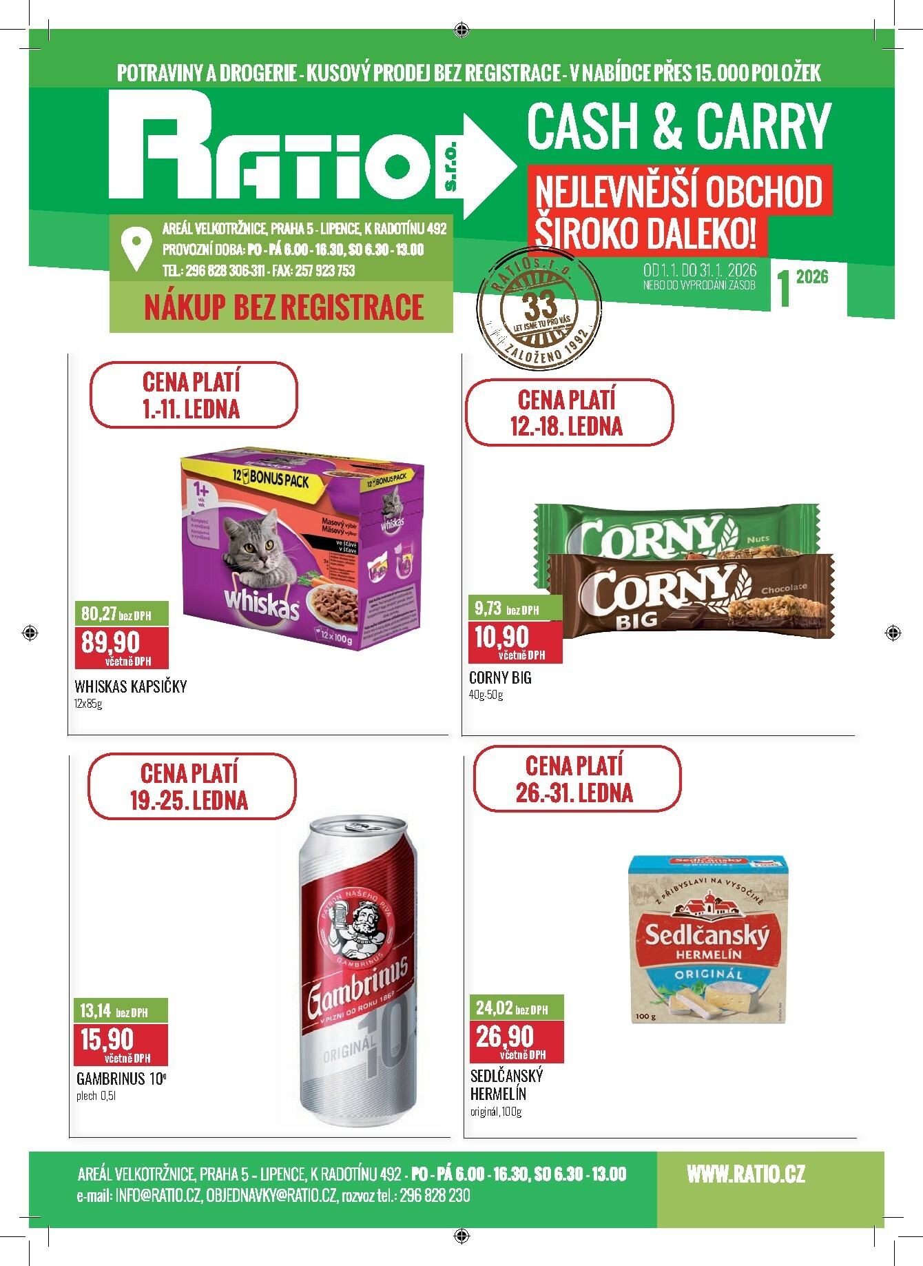 ratio - Aktuální leták Ratio od 01.01. do 31.01.