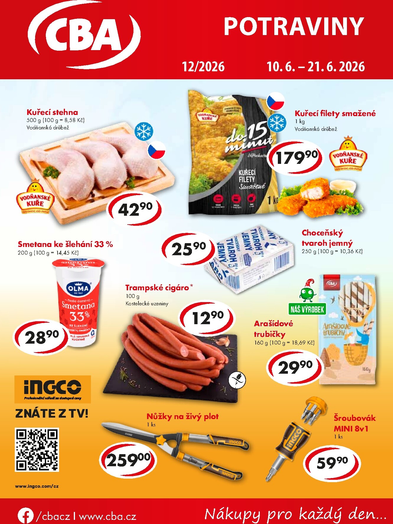 cba - Aktuální CBA - Potraviny leták platný od středy 10.06.2026 do neděle 21.06.2026