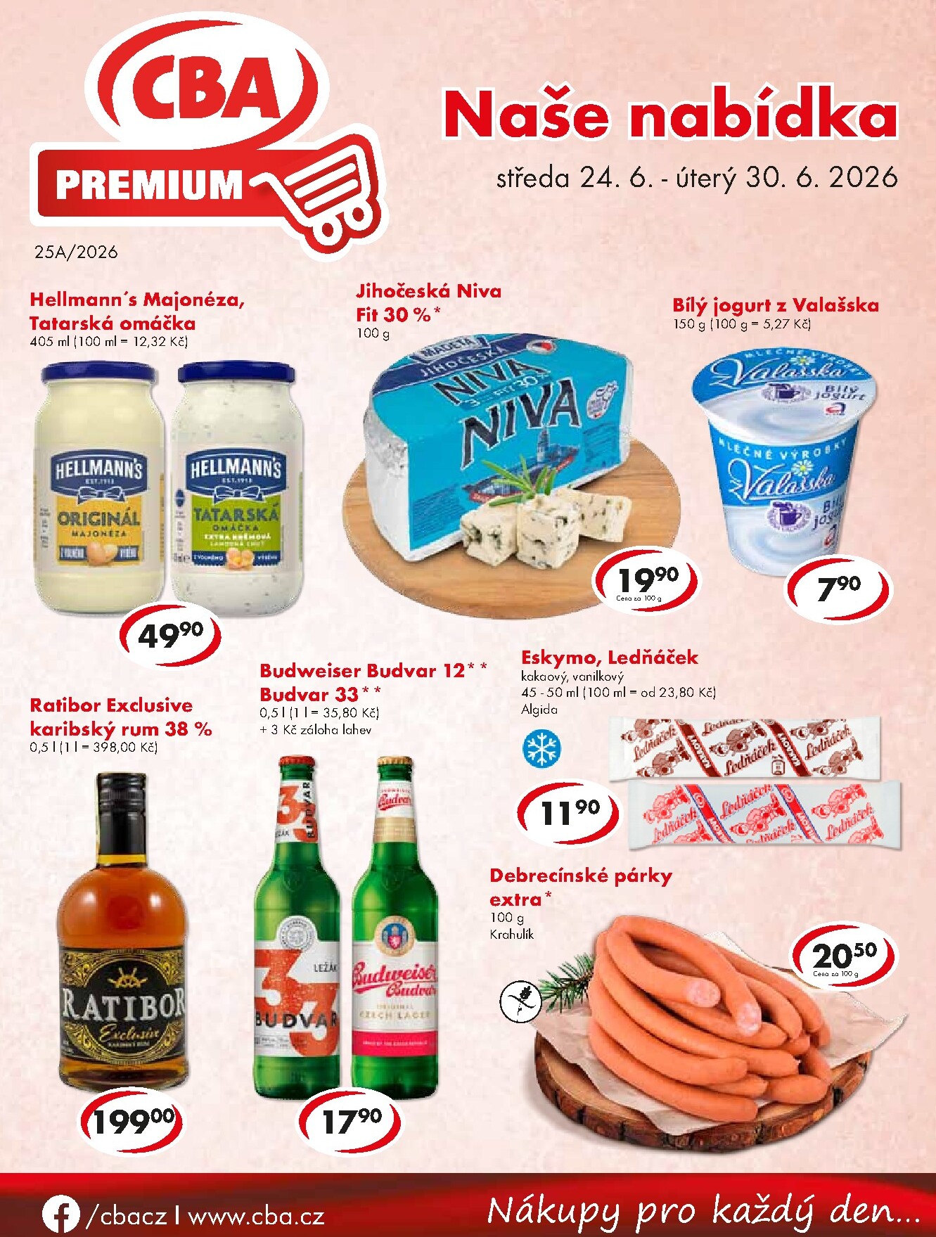 cba - Aktuální CBA - CBA PREMIUM leták platný od středy 24.06.2026 do úterý 30.06.2026