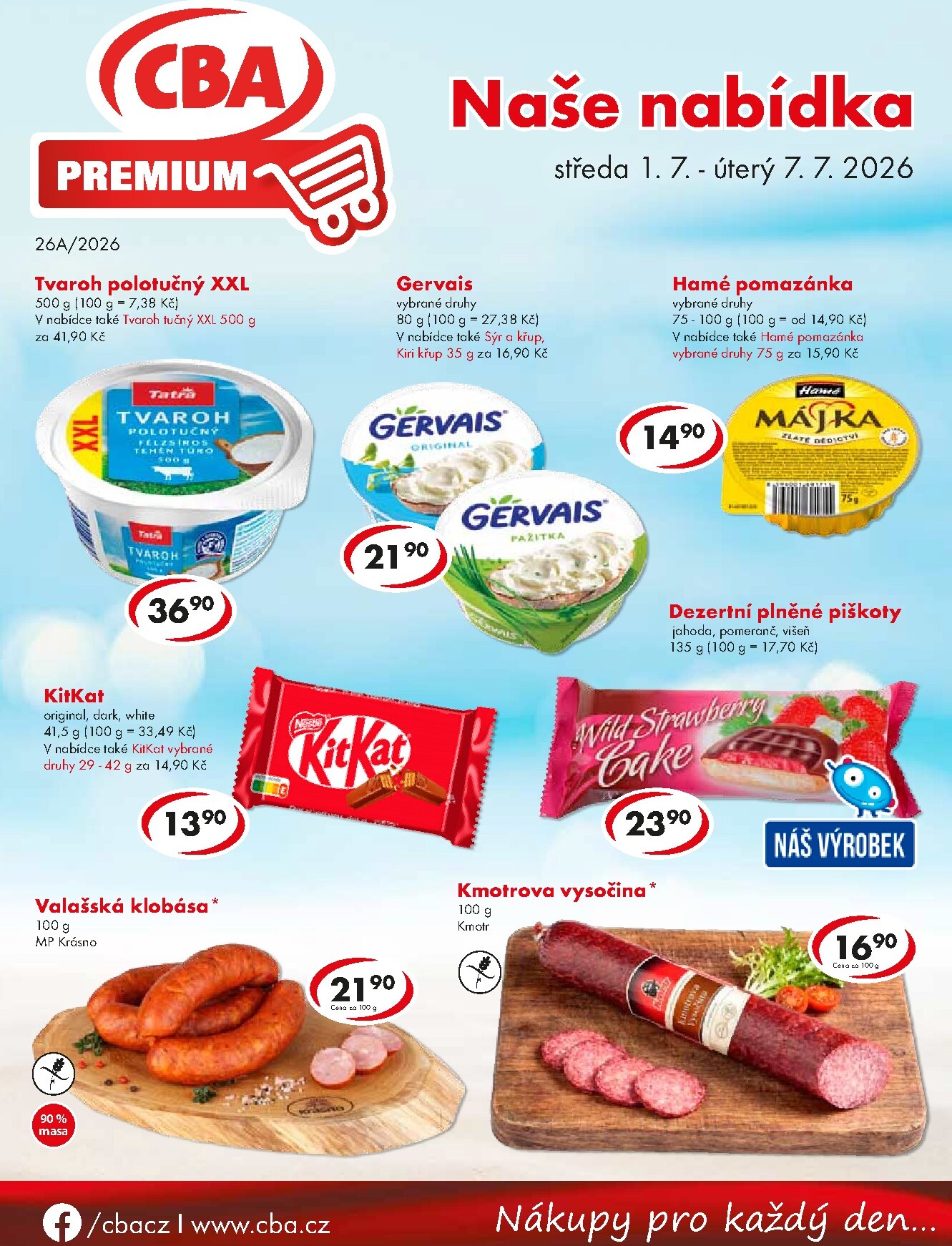 cba - Aktuální CBA - CBA PREMIUM leták platný od středy 01.07.2026 do úterý 07.07.2026