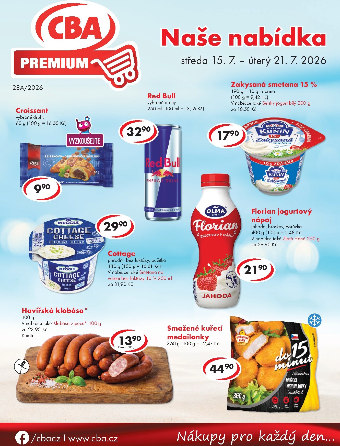 cba - Aktuální CBA - CBA PREMIUM leták platný od středy 15.07.2026 do úterý 21.07.2026