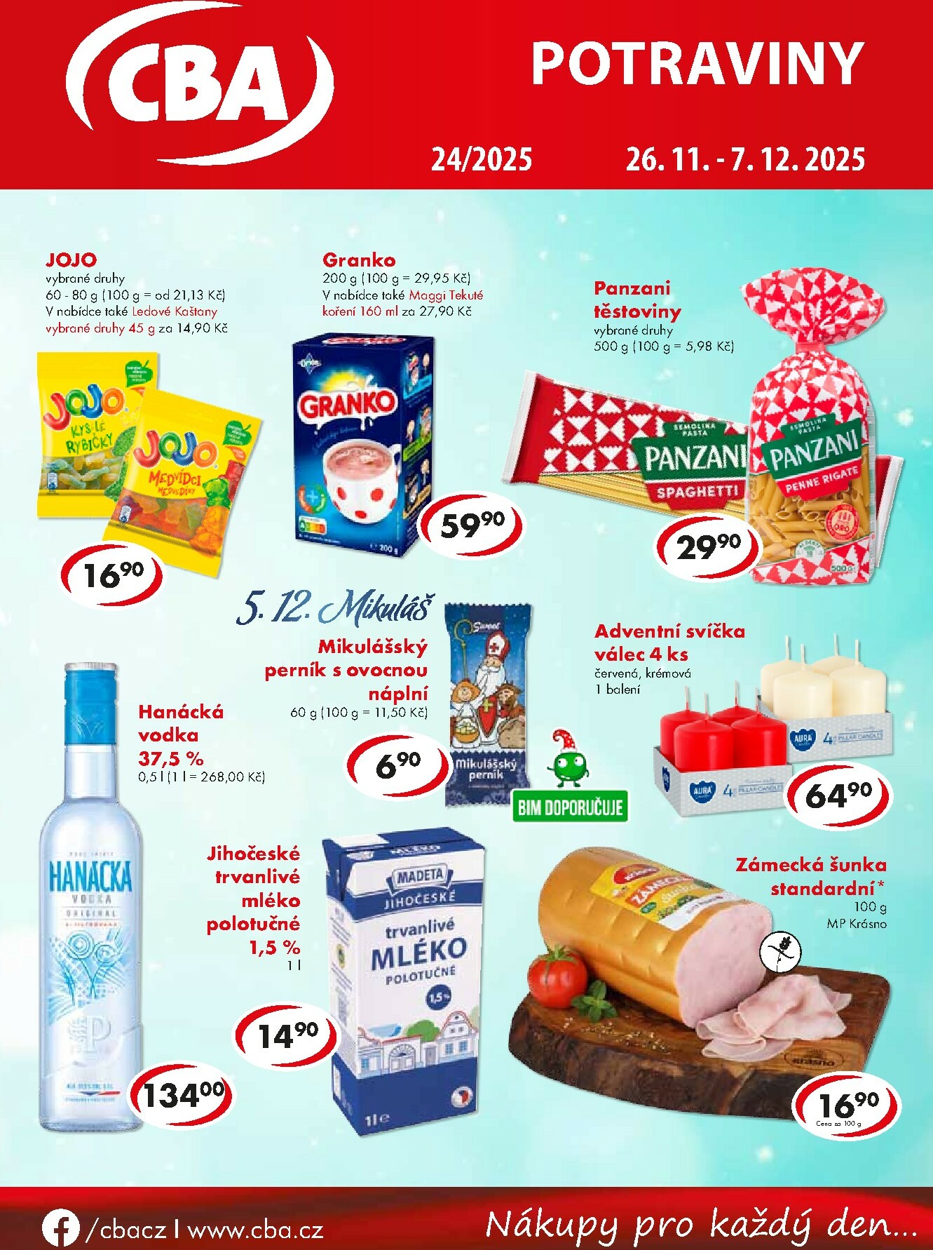 cba - Aktuální leták CBA - Potraviny od 26.11. do 07.12.