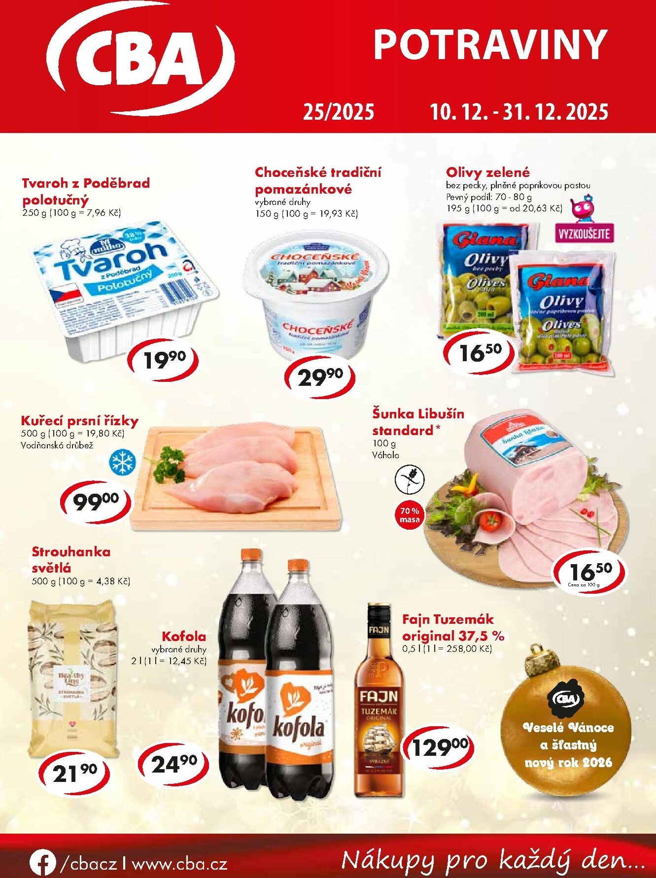 cba - Aktuální leták CBA - Potraviny od 10.12. do 31.12.