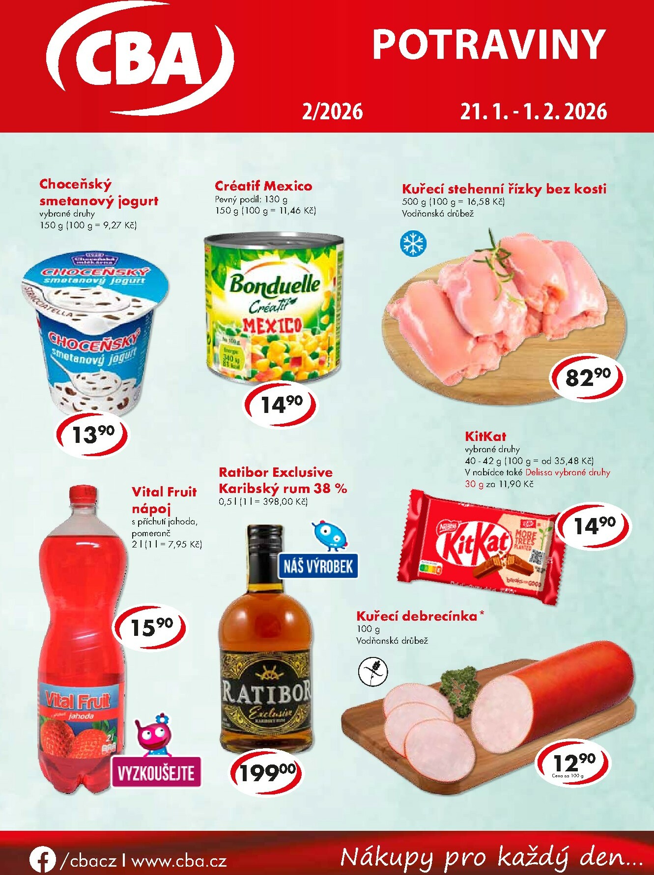 cba - Aktuální leták CBA - Potraviny od 21.01. do 01.02.