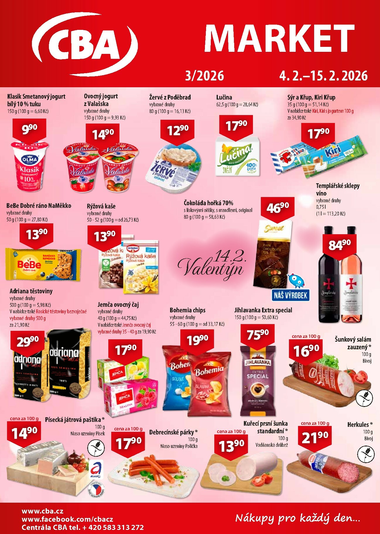 cba - CBA Market leták platný od středy 04.02.2026 do neděle 15.02.2026