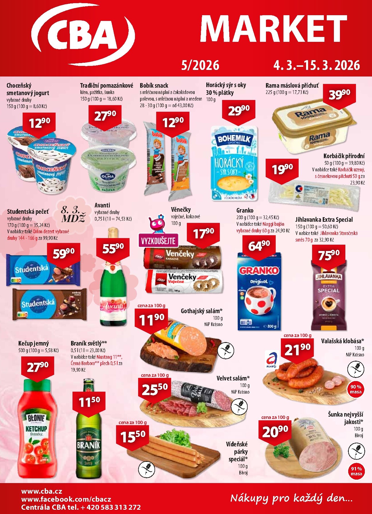 cba - CBA Market leták platný od středy 04.03.2026 do neděle 15.03.2026