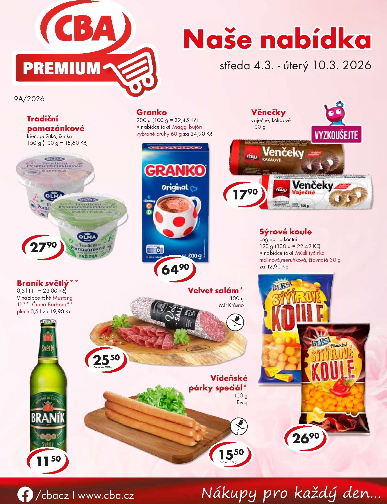 cba - CBA Premium leták platný od středy 04.03.2026 do úterý 10.03.2026