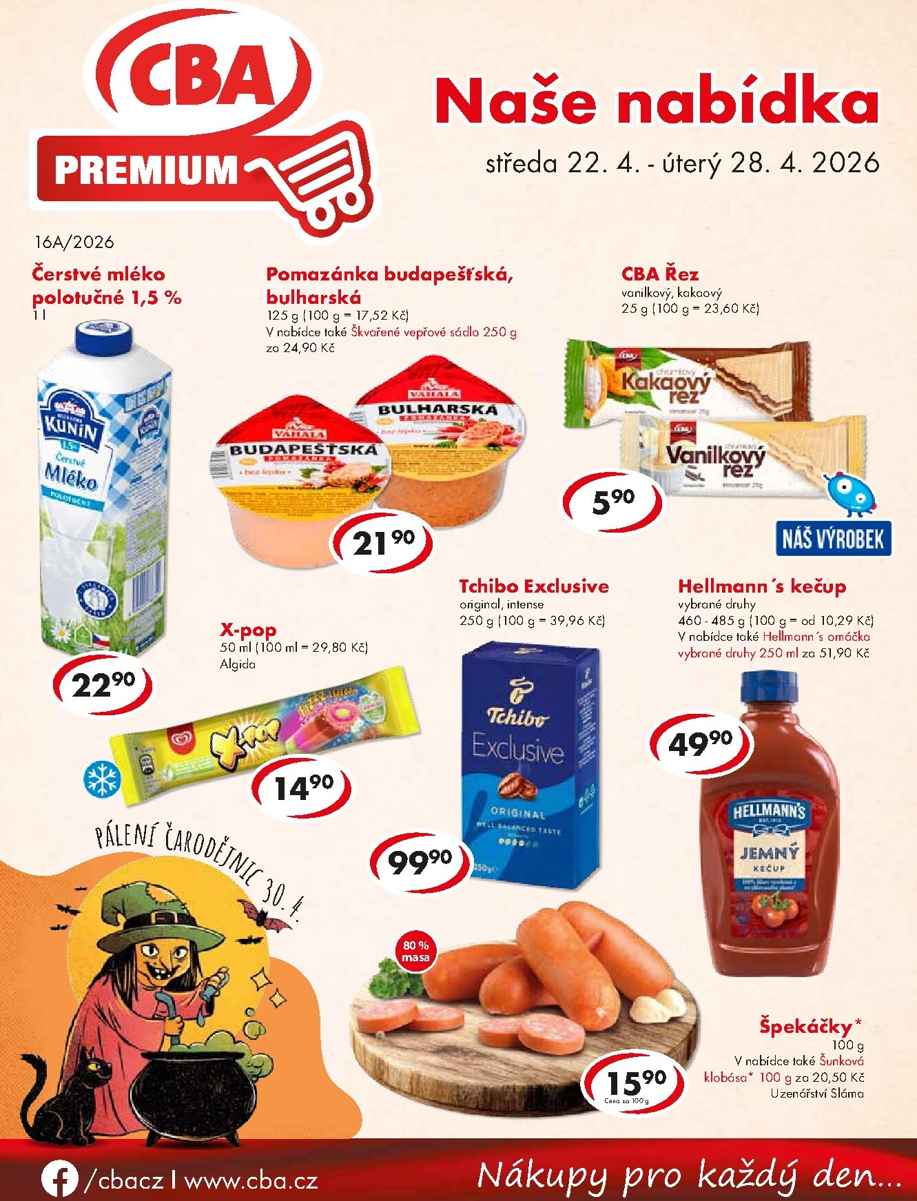 cba - Aktuální CBA Premium leták platný od středy 22.04.2026 do úterý 28.04.2026