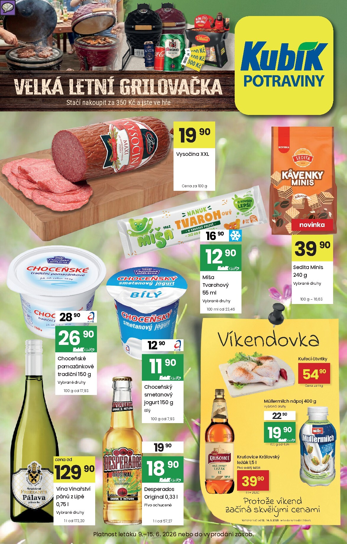 kubik - Aktuální Kubík leták platný od úterý 09.06.2026 do pondělí 15.06.2026