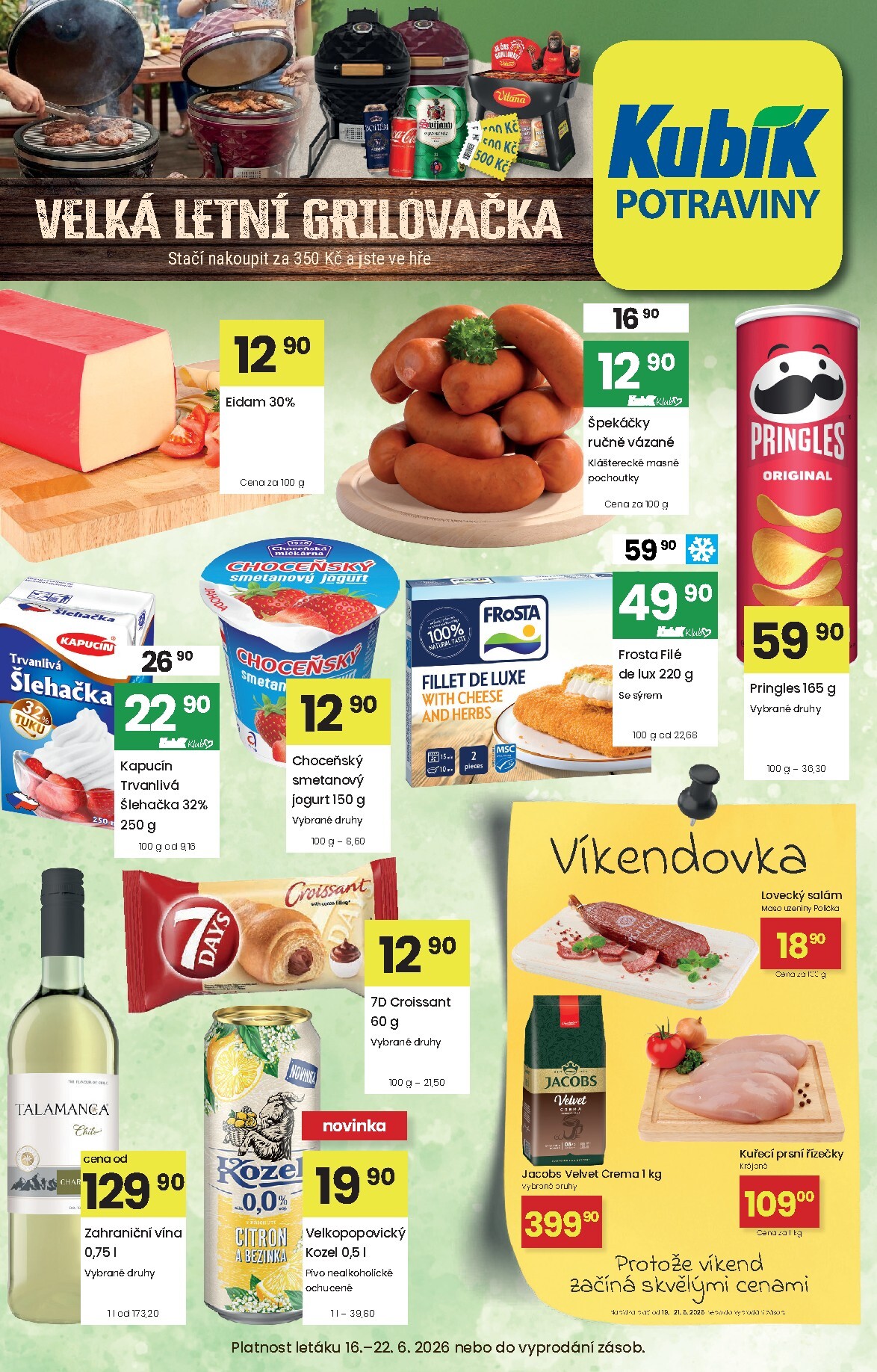 kubik - Aktuální Kubík leták platný od úterý 16.06.2026 do pondělí 22.06.2026